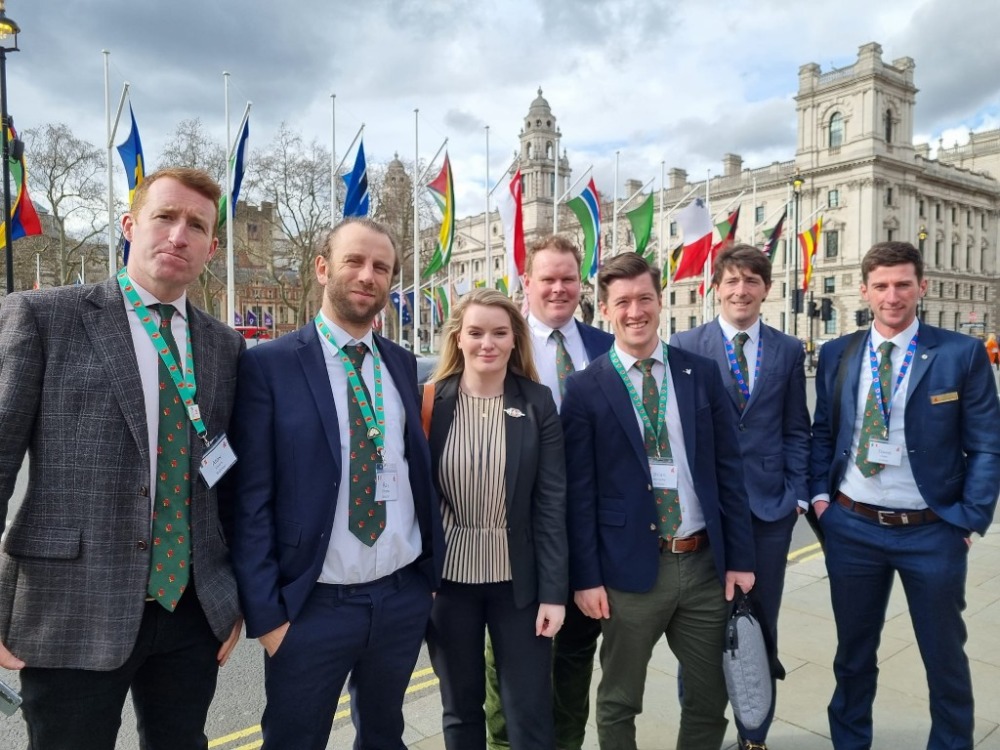 Nuffield Ireland Scholars pictured outside Westminster at CSC 22