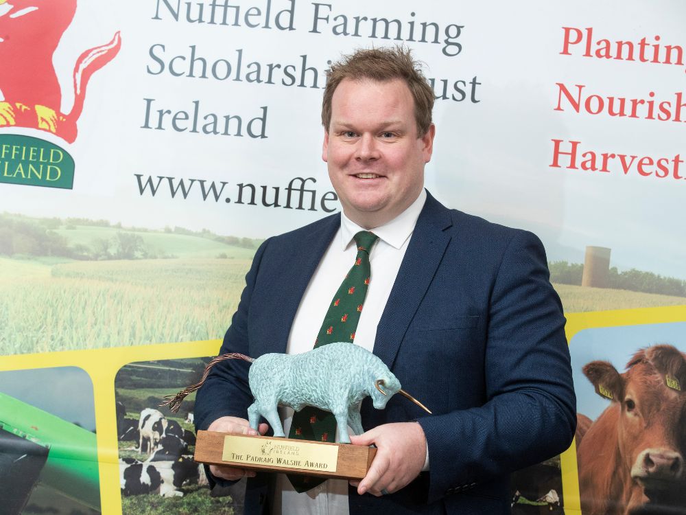 Lance Woods, 2022 Nuffield Scholar and winner of first Padraig Walshe Award. 
